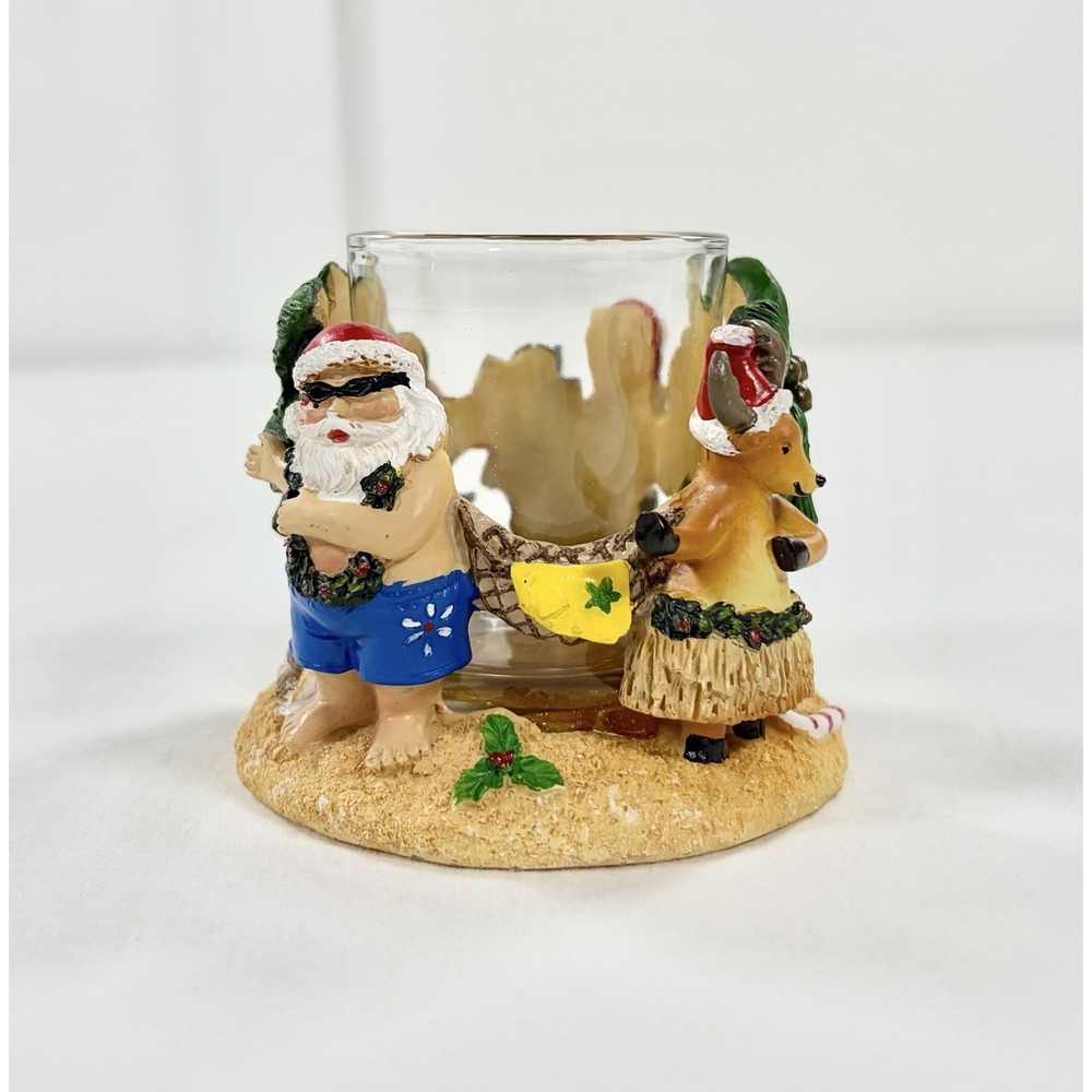 Yankee Candle Beach Friends 2014 Christmas Votive Holder Santa Reindeer